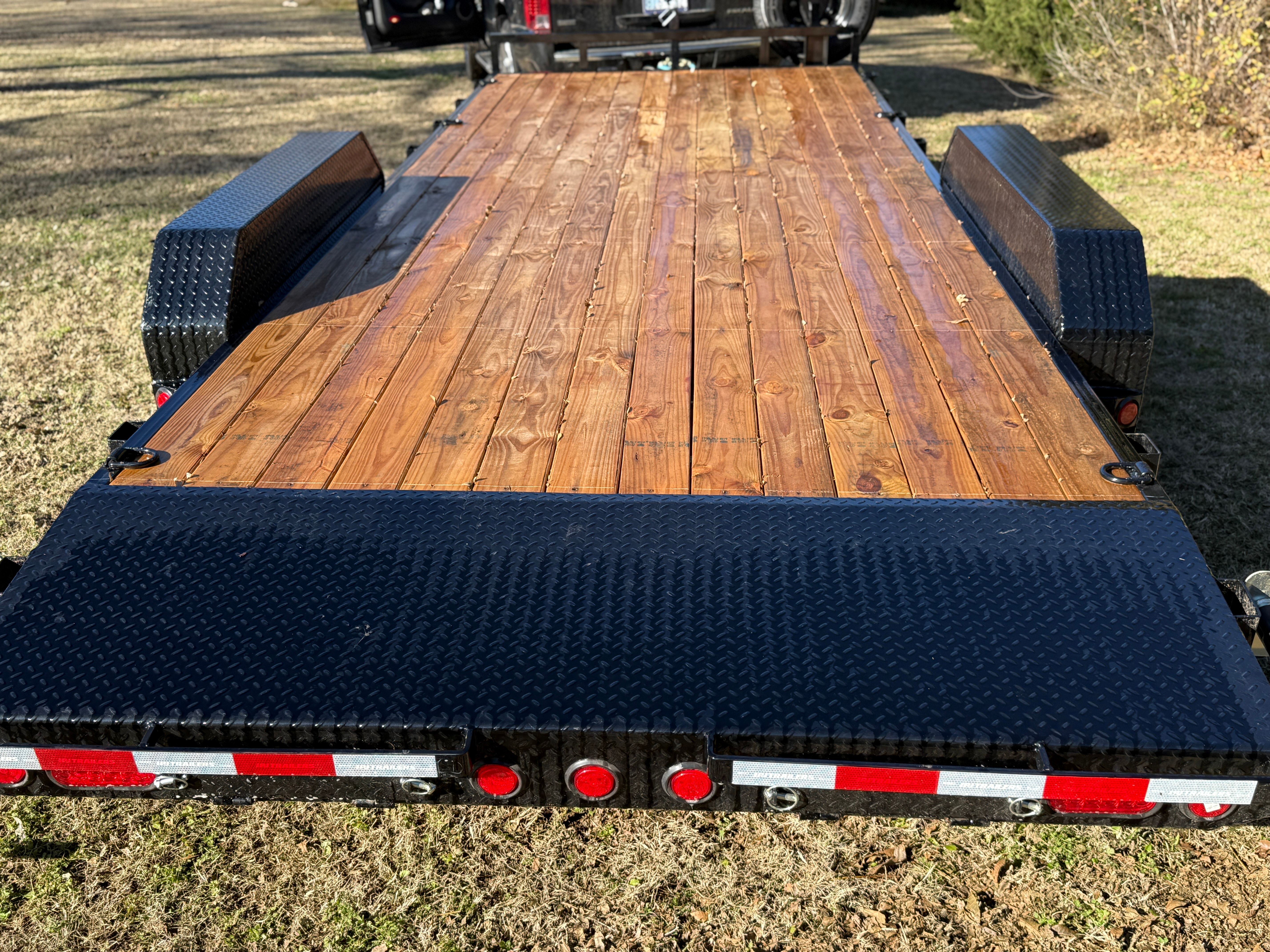 Heavy duty car hauler trailer available for rental in Reno County Kansas